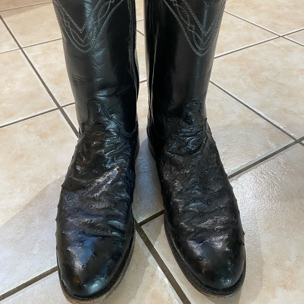 Vintage Authentic Justin Ostrich Men’s Boots